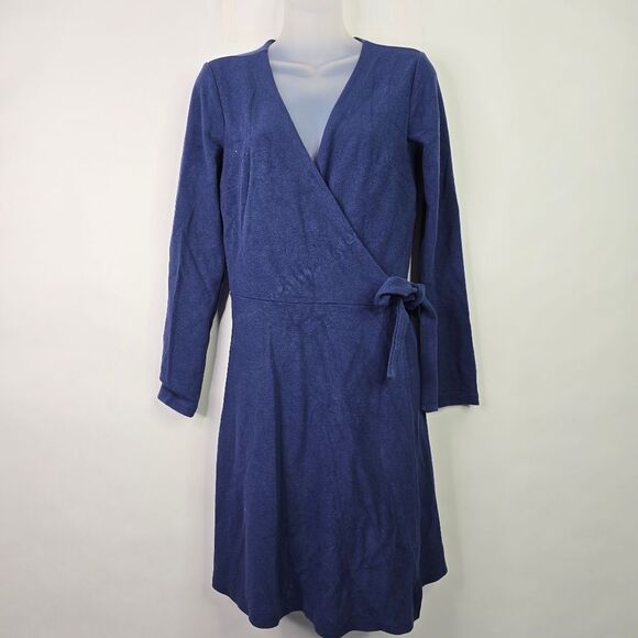 4/$35 LOFT Blue Wrap Dress - Picture 2 of 7